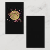 Carte De Visite Cerise en fleurs Lune sakura japonais (Devant / Derrière)