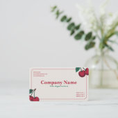 Carte De Visite Cerise Moderne (Debout devant)