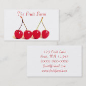 Carte De Visite Cerises (Devant / Derrière)