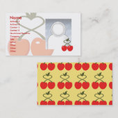 Carte De Visite Cerises - affaires (Devant / Derrière)