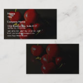 Carte De Visite Cerises de fruits (Devant / Derrière)