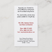 Carte De Visite Cerises fraîches ! Arboriculteurs de verger de (Dos)