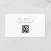 Carte De Visite Cerises rétro Whimsical | Code QR (Dos)