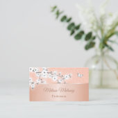 Carte De Visite Cerisier Blossom Rose Gold Grey (Debout devant)