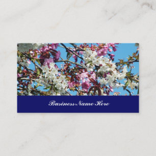Carte De Visite cerisier en fleurs de printemps