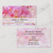 Carte De Visite Cerisier japonais aux fleurs rose pastel (Devant / Derrière)