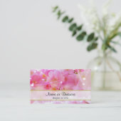 Carte De Visite Cerisier japonais aux fleurs rose pastel (Debout devant)