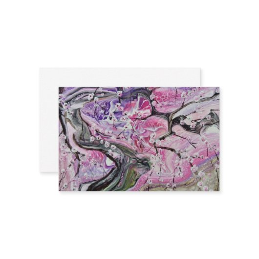 Carte De Visite Cerisier rose (Devant/Arrière en situation)