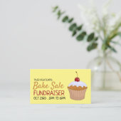 Carte De Visite Cerry Cupcake, Charity Bake Vente Événement Adv. (Debout devant)