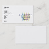 Carte De Visite Certains de mes meilleurs amis sont ergothérapiste (Devant / Derrière)