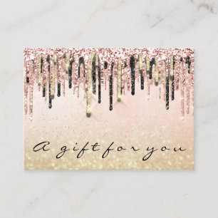 Carte De Visite Certificat-cadeau Beauty Shop Coiffures Rose Glam