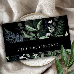 Carte De Visite Certificat-cadeau de Ferne à feuillage Tropical no