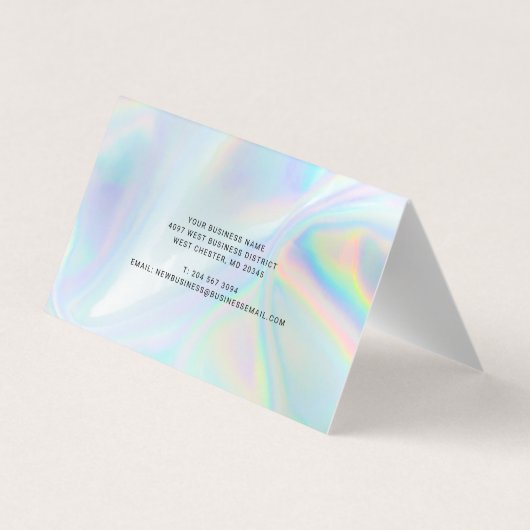 Carte De Visite Certificat cadeau de script holographique d'entrep (Dos)