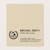 Carte De Visite Certificat | Logo du notaire public (Extérieur déplié)