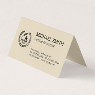 Carte De Visite Certificat Logo du notaire public