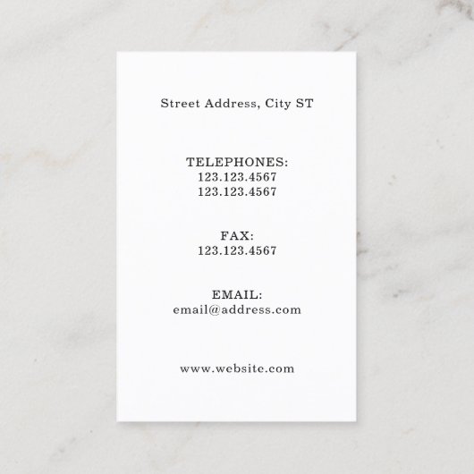 Carte De Visite Certification de recherche de contrat  (Dos)