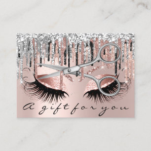 Carte De Visite Certifications Cadeaux Styliste Maquillage Rose Ci