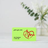 Carte De Visite Certified CPR Instructor Custom QR (Debout devant)