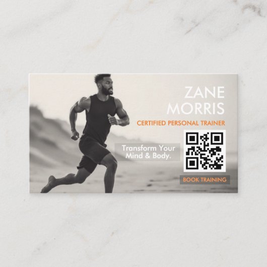 Carte De Visite Certified Personal Trainer QR Code (Devant)