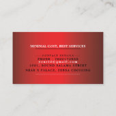 Carte de visite certifiée pour électricien profess (Dos)