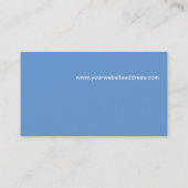 Carte De Visite Cerulean de panneau de ligne de base (Dos)