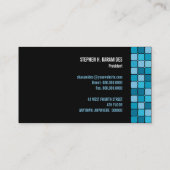 Carte de visite Cerulean du monogramme K de tuile (Dos)