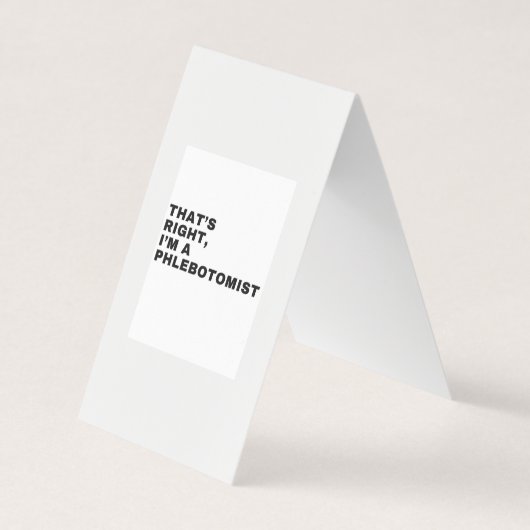 CARTE DE VISITE C'EST BIEN, JE SUIS PHLÉBOTOMISTE (Devant)