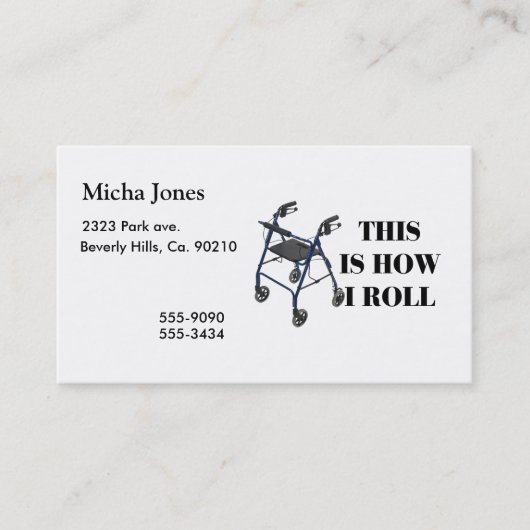 Carte De Visite C'est comment je roule le marcheur (Devant)