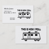 Carte De Visite C'est comment je roule Motorhome (Devant / Derrière)