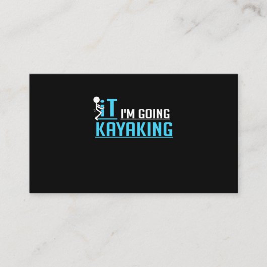 Carte De Visite C'EST QUE JE VAIS Kayak (Devant)