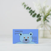 Carte De Visite C'est Un Garçon Bleu Ours (Debout devant)