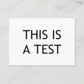 CARTE DE VISITE C'EST UN TEST (Devant)