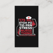 Carte De Visite C'est une infirmière certifiée (Devant)