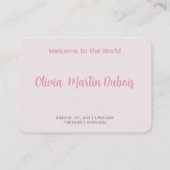 Carte De Visite C'est une typographie rétro fille (Dos)