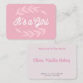 Carte De Visite C'est une typographie rétro fille (Devant / Derrière)