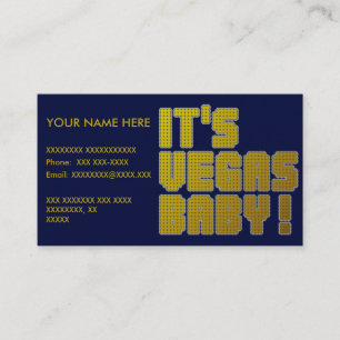 Carte De Visite C'est Vegas Bébé !