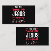 Carte De Visite Cette Fille Dirige Sur Jésus Et Théâtre Musical Po (Devant / Derrière)