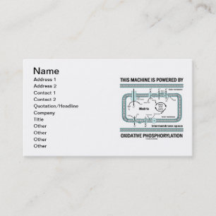 Carte De Visite Cette Machine Est Alimentée De Phosphylation Oxida