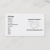 Carte De Visite Cette Machine Est Alimentée Par Le Cycle Citrique (Devant)