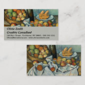 Carte De Visite Cezanne Panier Pommes Impressionnisme Art (Devant / Derrière)