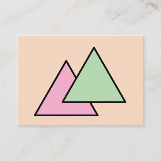 Carte De Visite Chaîne à deux triangles (Devant)