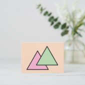Carte De Visite Chaîne à deux triangles (Debout devant)