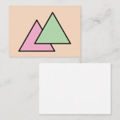 Carte De Visite Chaîne à deux triangles (Devant / Derrière)
