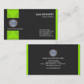 Carte De Visite Chaîne d'approvisionnements verte lumineuse (Devant / Derrière)