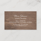 Carte De Visite Chaîne de tournesol rustique bois clair (Dos)