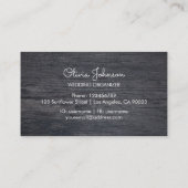 Carte De Visite Chaîne de tournesol rustique bois clair (Dos)