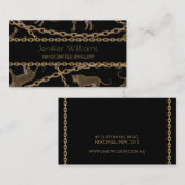 Carte De Visite Chaîne dorée léopard guépard (Devant / Derrière)