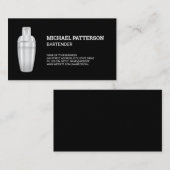 Carte De Visite Chaîne en métal de cocktail (Devant / Derrière)