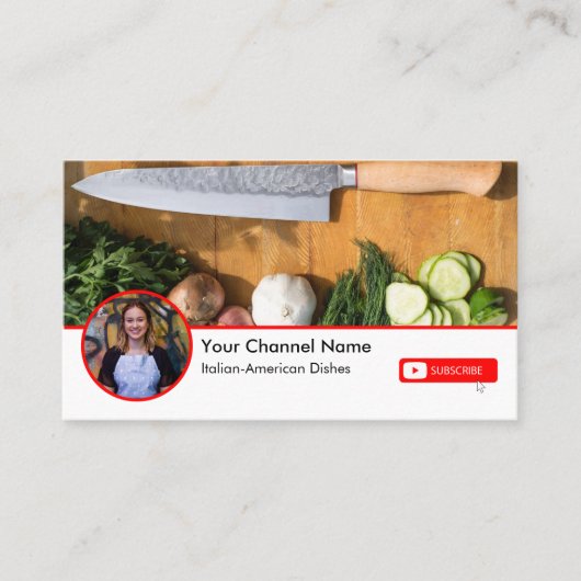 Carte De Visite Chaîne Youtube Avec Code QR Et Photo De Profil (Devant)