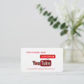 Carte De Visite Chaîne YouTube, Youtubeur (Debout devant)